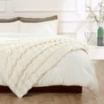 thumbnail image 6 of Home Soft Things Line Drawing Faux Fur Throw Blanket with Micromink Back, Luxury Soft Cozy Plush Fluffy Fuzzy Reversible Thick Warm Throw Blanket, 60x70 inches, White, 6 of 10