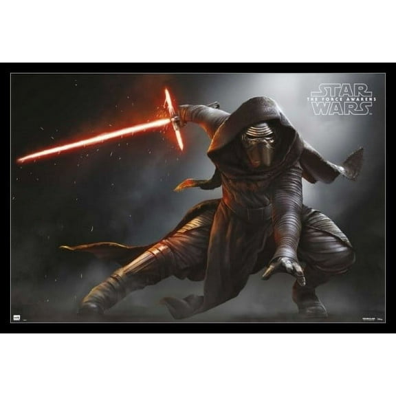 Star Wars The Force Awakens Kylo Ren Laminated & Framed Poster (24 X 36)