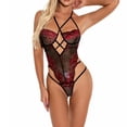 thumbnail image 3 of Lencería sexy de encaje para mujer, ropa interior con perspectiva, vendaje, mono, ropa de dormir, L Noticed XX000100-03, 3 of 7