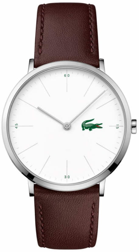 lacoste watch leather