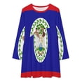 thumbnail image 2 of Flag Of Belize Loose Dress Evening Dress Summer Dresses for Women Luxury Dress Long Sleeved Dress, 2 of 4