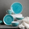 thumbnail image 2 of Euro Ceramica Inc. Euro Ceramica Fez 20-piece Crackle-glaze Stoneware Dinnerware Set (Service for 4) Grey, 2 of 5