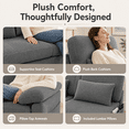 Small Single Cubicles 71” Corduroy Sofa for Living Room, AAQZ Small Comfy Couch for Small ...