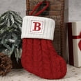 thumbnail image 2 of CuiLiyq 7.1 Inches Christmas Stockings, Red Velvet with White Super Soft Plush Cuff, for Family Holiday Decorations and Xmas Tree Fireplace(Letter B), 2 of 2