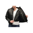 thumbnail image 3 of Redline Women's Goat Skin Leather Scooter Motorcycle Jacket, Black L-3000 (2XL), 3 of 3