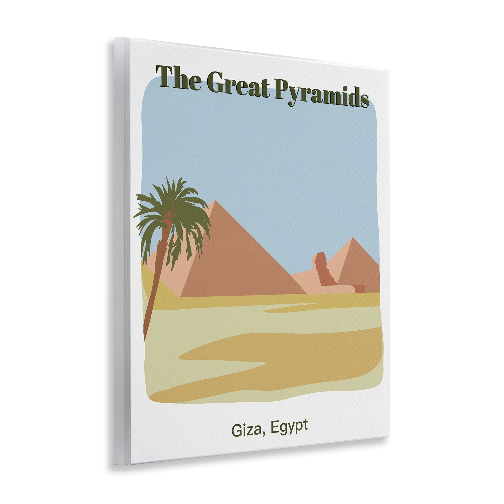 Stupell Industries Great Pyramids Architecture Town & City Painting Unframed Art Print Wall Art, 11 x 14