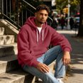 thumbnail image 7 of Zip Up Hoodie Men Polar Fleece Hooded Sweatshirt Mens Drawstring Long Sleeve Fall Fashion Streetwear, 7 of 7