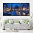 thumbnail image 4 of IDEA4WALL 3 Piece Framed Canvas Wall Art for Living Room, Bedroom Italy City Landscape Canvas Prints for Modern Home Decoration Ready to Hang, 4 of 4