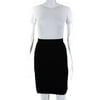 Pre-owned|Escada Margaretha Ley Womens Zip Back Solid Velvet Midi Skirt Black Size 34