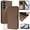 Brown, variant on Allytechgroup for Samsung Galaxy S23 Flip Case, Slim Fit Shockproof Cover with Credit Card Slot, RFID Blocking Card Pocket Lanyard Shock-Absorbent Protective Bumper for Women Girls, Brown