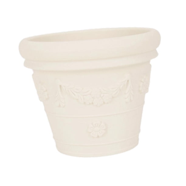 Maceta de resina para flores, maceta para plantas, contenedor ligero, creativo y práctico. L Beige