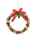 thumbnail image 2 of Adorno de corona de cascabel navideño, corona de cascabel navideño, decoración navideña, colgador de puerta de Navidad, construcción robusta, 2 of 7