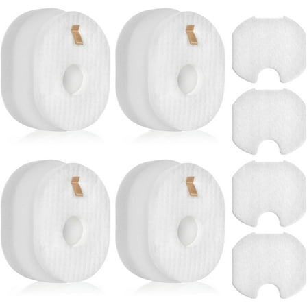 4 Pack Filter Replacement for Shark Rocket HV301, HV302, HV30126, HV300, HV305, HV292, HV307Q, QS301Q, HV310, UV450 Ultralight Corded Stick Vacuum, Part #XFFV300, 4 Foam   Felt   Post Filters