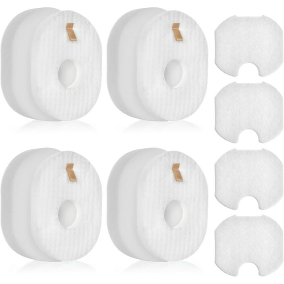 4 Pack Filter Replacement for Shark Rocket HV301, HV302, HV30126, HV300, HV305, HV292, HV307Q, QS301Q, HV310, UV450 Ultralight Corded Stick Vacuum, Part #XFFV300, 4 Foam   Felt   Post Filters