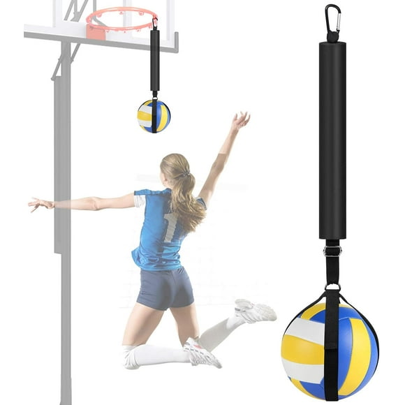 Entraîneur de Pointes de Volley-Ball, Système d'Entraînement de Pointes de Volley-Ball pour Cerceau de Basket-Ball, Aide à l'Entraînement d'Équipement de Volley-Ball Améliore le Service, le Saut, les Mécaniques de Balancement des Bras et la Puissance de Piquage