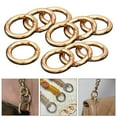 thumbnail image 4 of 10Pcs Round Spring Snap Hooks Carabiner Circle Purse Bag for Key Chains Key Aureate 25mm, 4 of 8