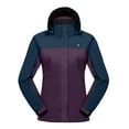 thumbnail image 2 of Little Donkey Andy Women's Waterproof Rain Jacket Lightweight Outdoor Windbreaker Rain Coat Shell for Hiking,Travel Dark Dark Blue/Purple L, 2 of 7