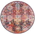 thumbnail image 2 of SAFAVIEH Crystal Tyson Oriental Area Rug, Navy/Orange, 7' x 7' Round, 2 of 7