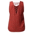 thumbnail image 3 of FashionOutfit Women's Floral Print Sleeveless Woven Chiffon Blouse Top, 3 of 4