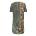 thumbnail image 5 of Spring Tunic Blouses for Women, V-neck Short Sleeve Tops, Plus Sized Casual Long T-shirt with Pockets, 5 of 5