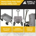 thumbnail image 2 of Gorilla Carts 5 Cu Ft Poly Dump Cart with Quick-Release, 800 lb Capacity, Gray, 2 of 11