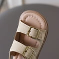 thumbnail image 4 of Toddler Boys Girls Sandals Unisex Leather Buckle Open Toe Casual Flats Summer Walking First Walker Crib Shoes, 4 of 5