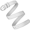 thumbnail image 2 of Falari Women Genuine Leather Belt Fashion Dress Belt With Single Prong Buckle Light Grey S, 2 of 6