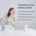 thumbnail image 3 of Small Desk Fan Battery Operated, 180° Foldable Portable Fan, 4 Speeds Adjustable Ultra Quiet for Home Office Travel Outdoor-White（2000mAh）, 3 of 5