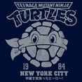 thumbnail image 2 of Boy's Teenage Mutant Ninja Turtles New York City 1984 Logo Face  Graphic Tee Navy Blue Medium, 2 of 4