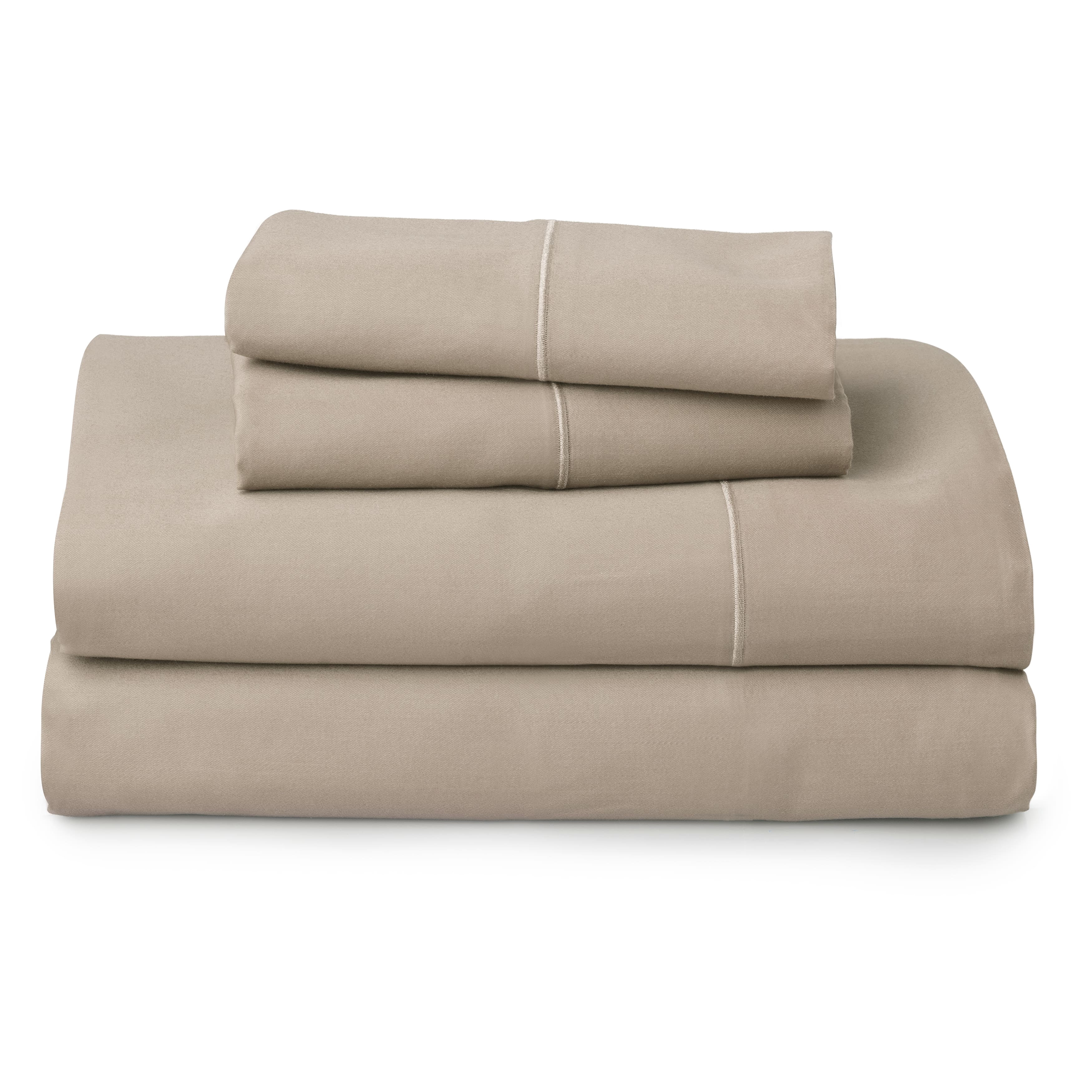 Better Homes & Gardens 400 Thread Count Hygro Cotton Bed Sheet Set, Full, Brownstone