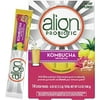 Align Probiotic, Kombucha On-the-Go, Live Probiotics with Fermented Yeast to promote gut health and boost immunity, Lemon Ginger Flavor, 14 Stick Packs