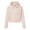 Blush/ White Zipper, variant on Independent Trading Co. - Women's Lightweight Quarter-Zip Pullover Crop Windbreaker