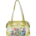 thumbnail image 1 of Sishka Womens Hand Painted Lemon Yellow Leather Shoulder Bag – Stylish Bag for Work, Travel & Daily Use, 1 of 7