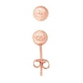 thumbnail image 6 of JewelStop 14K Rose Gold 5mm Stud Earrings with Diamond Cut Textured Finish and Push Back Clasp, 6 of 7