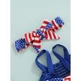 thumbnail image 6 of Arvbitana Baby Girls 4th of July Outfits, Sleeveless Bow Front Tank Tops + Shorts + Headband Set, 6 of 9