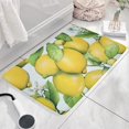 thumbnail image 3 of Yellow Lemon Fruit Flowers LightBlue Flannel Non Slip Door Rugs,Washable Door Mats Indoor,Decorative Door Mats,Dirt-Resistant and Absorbent Doormat for Entrance,Bedroom,Kitchen,Bathroom,31.5"x17", 3 of 4