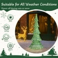 thumbnail image 6 of HiiKaa 6ft Christmas Tree Decorations, Lighted Christmas Tree Foldable Outdoor Holiday Decorations with 200 LED Lights and Metal Stakes for Yard Garden Lawn, 6 of 9