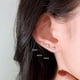 thumbnail image 4 of Pendientes de plástico con forma de botón para mujer, pendientes de resina en caja, pendientes cuadrados, pendientes pequeños, joyas, 4 of 5
