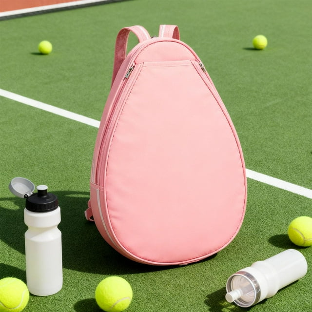 Bolsa de tenis, bádminton, bandolera, correa ajustable, equipo deportivo, elegante Rosa