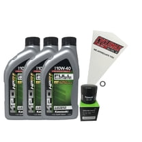 Cyclemax OEM FS 10W-40 Oil Change Kit fits 2005-2023 Kawasaki Brute Force 750