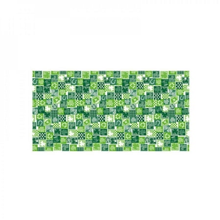 

Clearance! Rectangle Table Cloth Shamrock Patterned Irish Clover Washable Microfiber Tablecloth Decorative Table Covers for Picnic Party