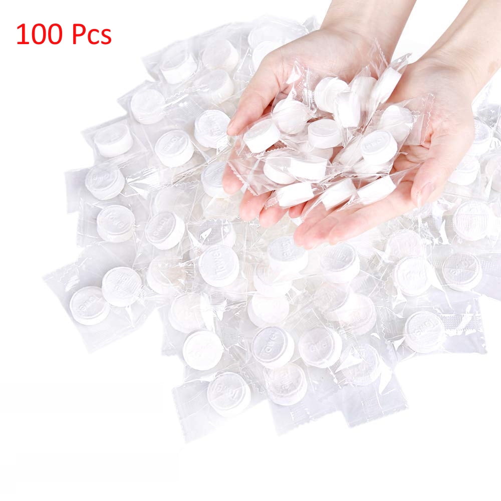 100Pcs Disposable Towel Tablets Mini Compressed Cotton Face Tissue 20*23 cm 