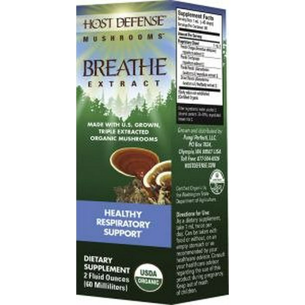 Breathe Extract Fungi Perfecti/Host Defense 2 fl oz Liquid Walmart