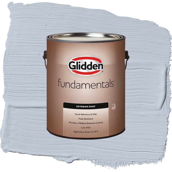 Glidden Fundamentals Northern Exposure / Blue, Flat Exterior Paint, 1 Gallon