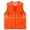 Orange, variant on Hvyesh Safety Vest,Work Vest Multi-Pockets Zipper Unisex Work Vest Volunteer Activity Event Waistcoat