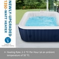 thumbnail image 5 of 73 inch 4-6 Person Inflatable Hot Tub Spa with Control Panel, Outdoor Portable Hottub with 130 Jets, Insulated Tub Cover and Floor Protector, Temperature up to 104°F, Blue, 5 of 9