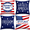 PatrioticA, variant on 4th of July Pillow Covers 18x18 Set of 4, Retro Linen Independence Day Throw Pillow Cases, God Bless America Freedom Patriotic Cushion Covers for Sofa Couch Porch Holiday Decor