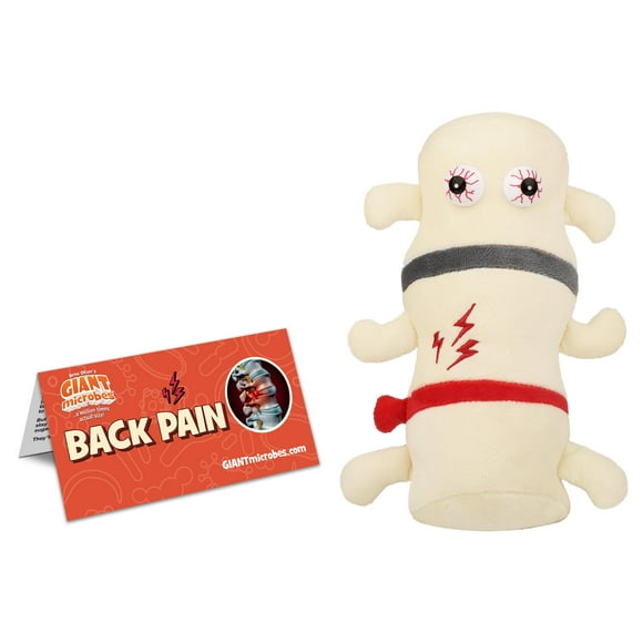 GIANTmicrobes Back Pain Plush - Learn about the Spine and Chronic Pain with this Get Well Gift, Pre or Post-Surgery, For Friends, Doctors, Scientists, Patients and Anyone with a Healthy Sense of Humor