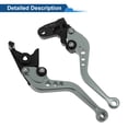 thumbnail image 5 of Unique Bargains Short Brake Clutch Levers for Honda CBF600/SA 2010-2013 Adjustable Motorcycle Handlebar Brake Lever Aluminum Alloy Titanium Tone 1 Pair, 5 of 7