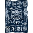 thumbnail image 1 of LHSHID 100th Birthday Gifts for Women 100th Birthday Blanket 100 Year Old Birthday Gifts for Granma Mom Wife Sister Birthday Gifts for Women Happy 100th Birthday Party Decorations 50x60in, 1 of 6